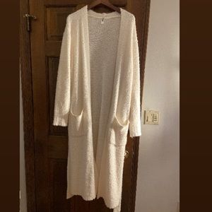 SKIMS COZY knit ROBE bone